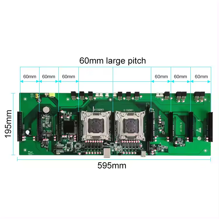 Customized high quality X79 9gpu motherboard for rtx3060 3060ti dedicated graphics card X79 mainboard