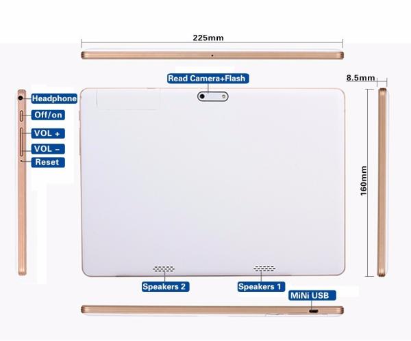 China Factory 3G Phablet 9.6 inch Tablet PC 1GB+16GB 2GB+32GB IPS Android 5.1