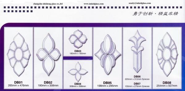 5MM Celtic Knot Beveled Glass Clusters Sandblasting For Windows Decoration