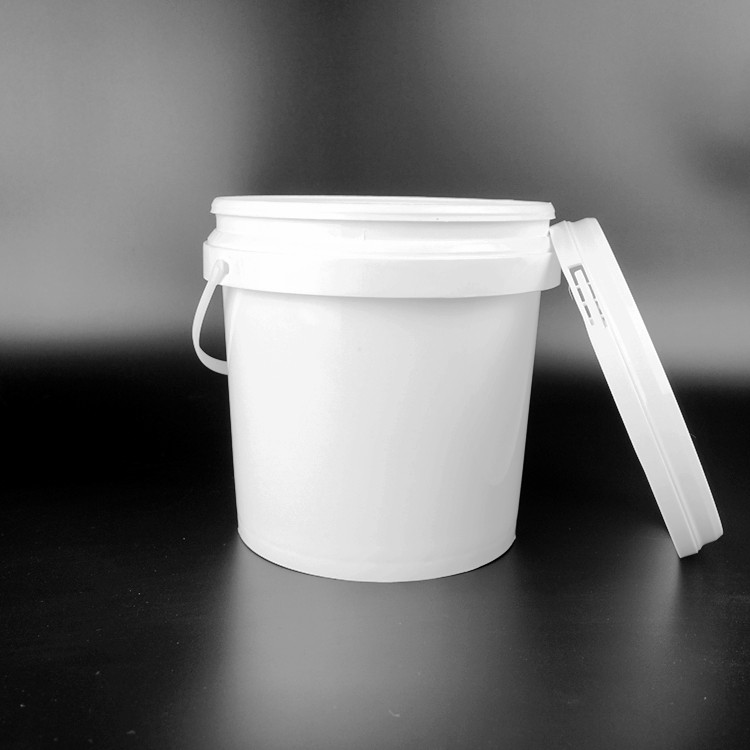 Food Grade Plastic Pail Bucket White Round 3 Liters