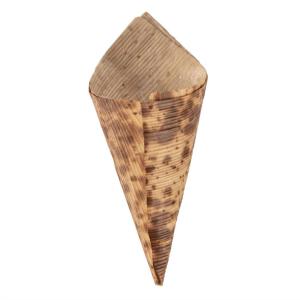 Wholesale LFGB Bamboo Leaf Disposable Serving Cone For French Fry from china suppliers