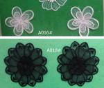 Garment Accessories Embroidery Organza Applique Flower with Sequin