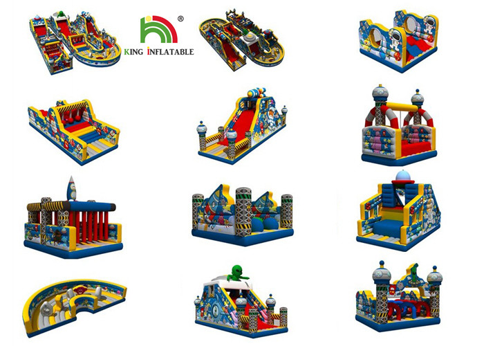 S Shape Alien Obstacle Course Inflatable Sports Games 20M Long For Outdoor