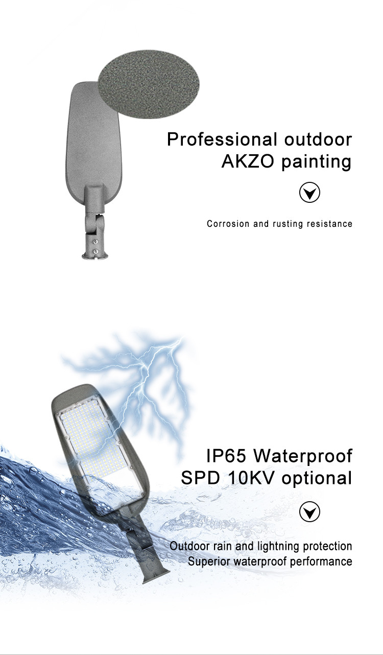 Aluminum IP65 Outdoor LED Street Lights Modular SMD Smart AC 120w 150w 500w