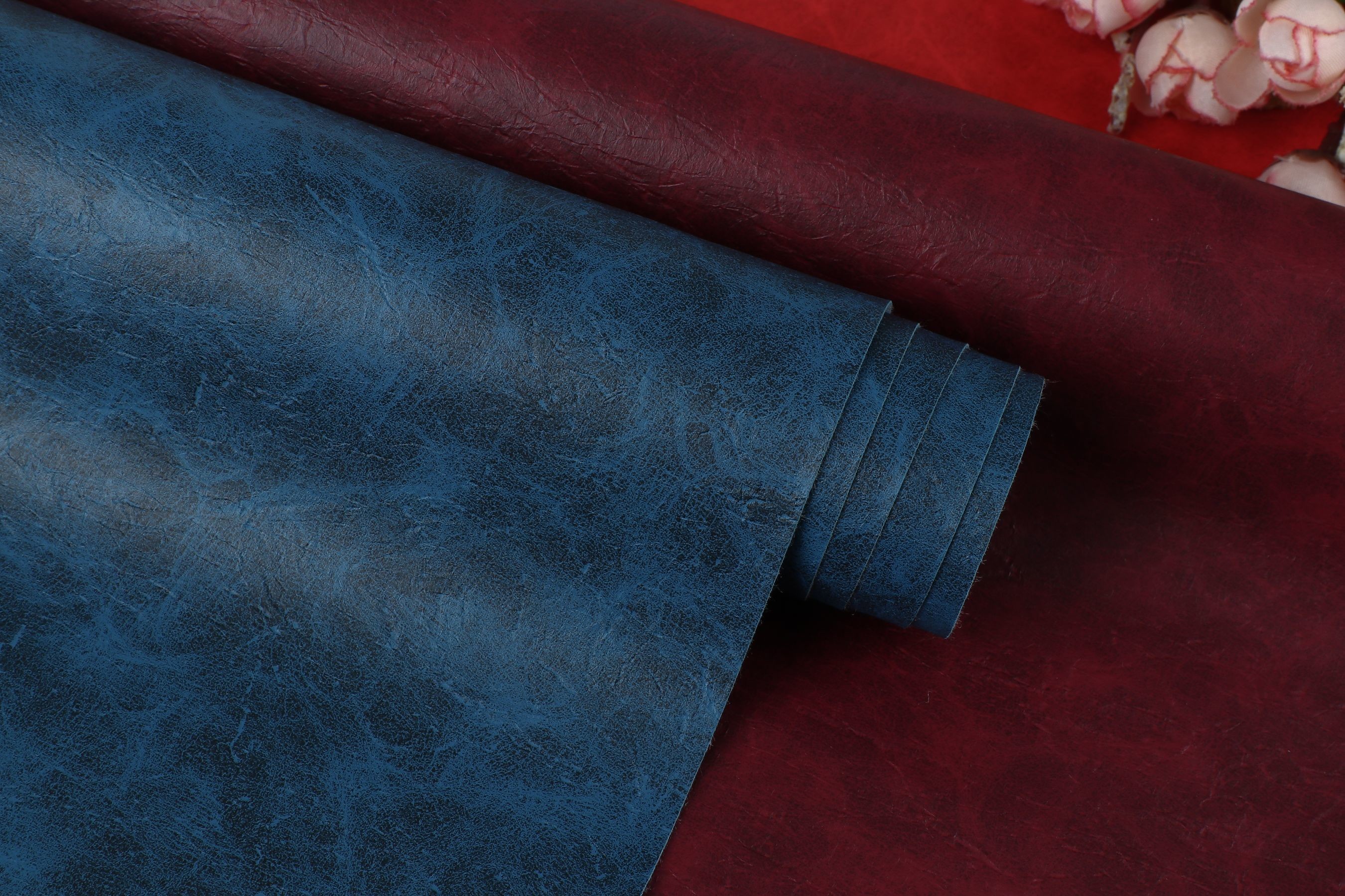 Yangbuck Style Packaging Leather Non Woven PVC Imitation Leather Material