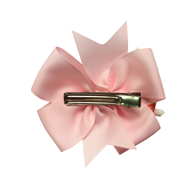 Butterfly Shape Small Ribbon Hair Bow Clip Various Color Customized Size