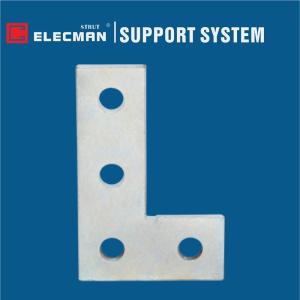 Wholesale Electro Galvanized Steel Strut Flat Fittings Four Holes L Angle Plate 5-3/8&quot; * 3-1/2&quot; from china suppliers