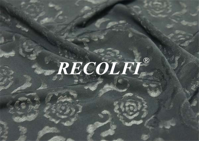 Silver Foiling Ocean Protective Polyester Knit Fabric High Elastic