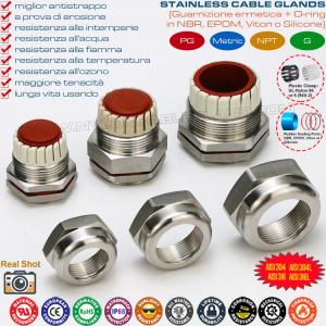 Wholesale Waterproof IP68 Metric Cable Glands Hermetic Connectors Stainless Steel 304/316/316L with Silicone Rubber Seals from china suppliers