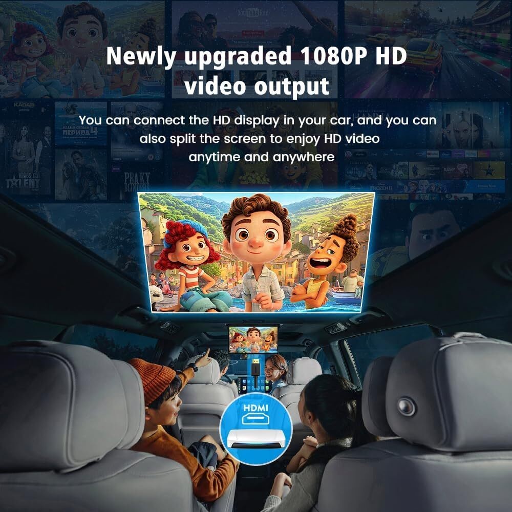 Wired to Wireless Adapter Carplay & Android Auto To Tbox Youtube Netflix Car Multimedia Play Carlink TBox UHD HDMI Ai Box