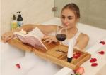 Bathroom Organizer Bamboo Expandable Bathtub Caddy Tray