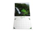 Innovative Kraft Paper Wall Calendar Gold / Silver Foil With Landscape Pattern