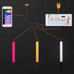14 Effects 24W RGB Led Tube Light , DMX Portable Battery Powered Photography
