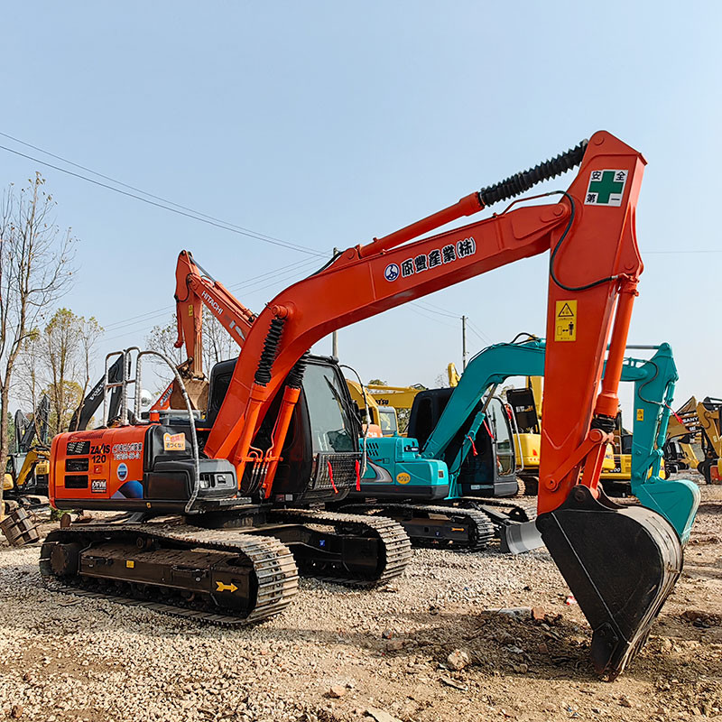 Used Hitachi ZX120 Excavator Original ISUZU Engine 0.52m3 Bucket Capacity
