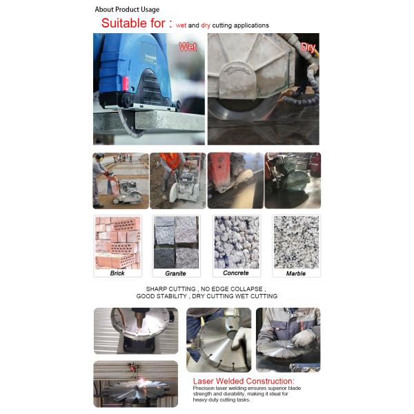 350mm Diamond Saw Blades For Cutting Reinforced Concrete Structures , Road Construction