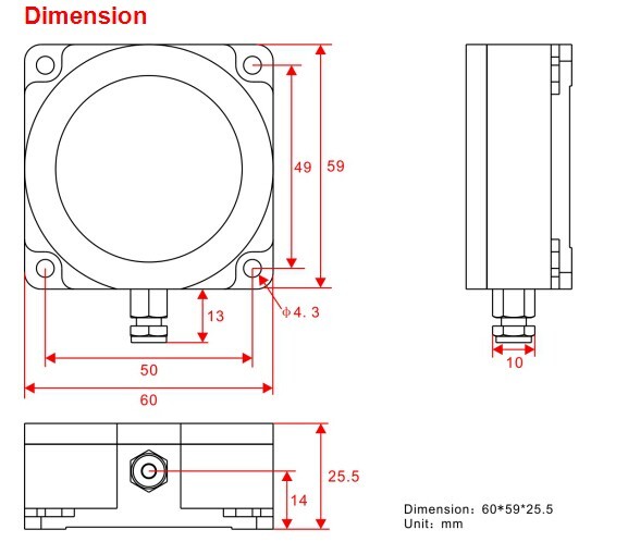 RION Single Axis Mems Inertial Measurement Unit 0.01 Deg Angle Speed Sensor