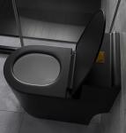 Siphon Flushing Matte Black Toilet One Piece Bathroom Ceramic Sets