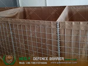 Wholesale Egypt Military Defensive Sand Barriers in North Africa, China Gabion Barrier with Olive Green geotextile cloth from china suppliers