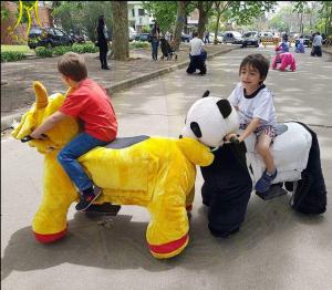 Wholesale Hansel children electric stuffed walking battery operated zoo animal rides for sale from china suppliers