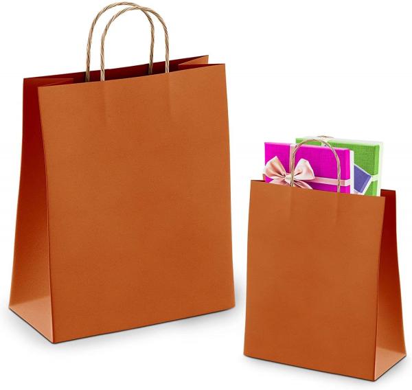 Gravure Printing White Brown Matt Paper Kraft Bags Bulk For Shopping