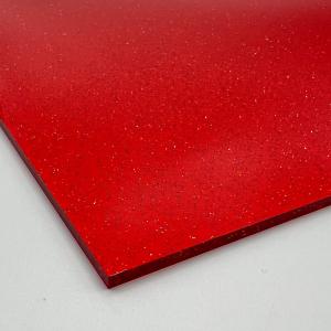Wholesale Cherry Red Candy Color Glitter Acrylic Sheets 3mm Thickness from china suppliers