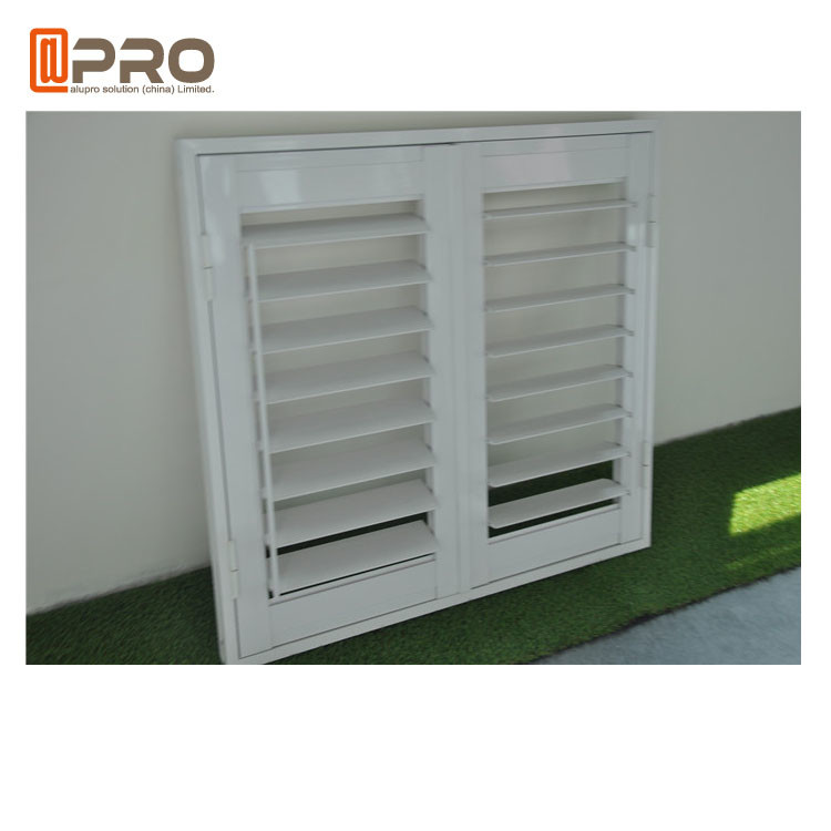 Horizontal Aluminium Louver Window Powder Coating And Anodised Surface Finish