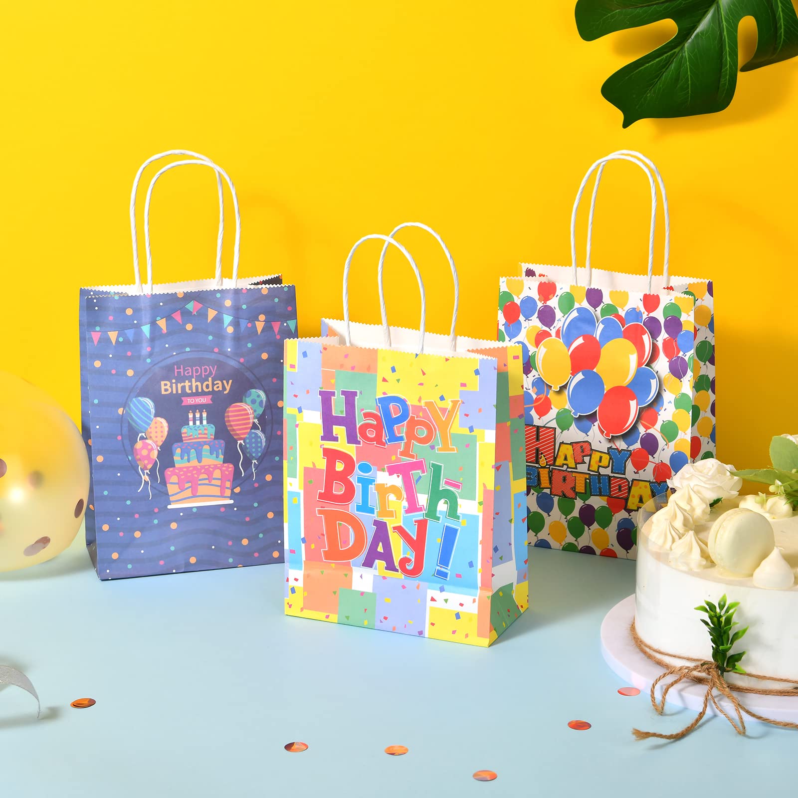 Custom Order Accepted Affordable Kraft Paper Bags for Happy Birthday Candy Packaging