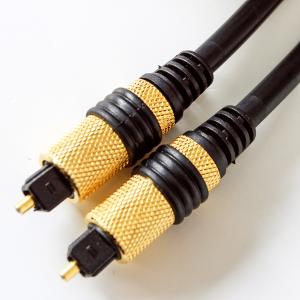 Wholesale Toslink Digital Audio Optical Fiber Cable PVC Plated Golden Shell Metal Socket Yellow For Home Theatre  CD TV from china suppliers