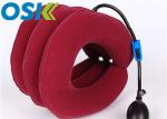 Medical Cervical Support Brace Flannel Cloth Material With Rubber Tube Steel