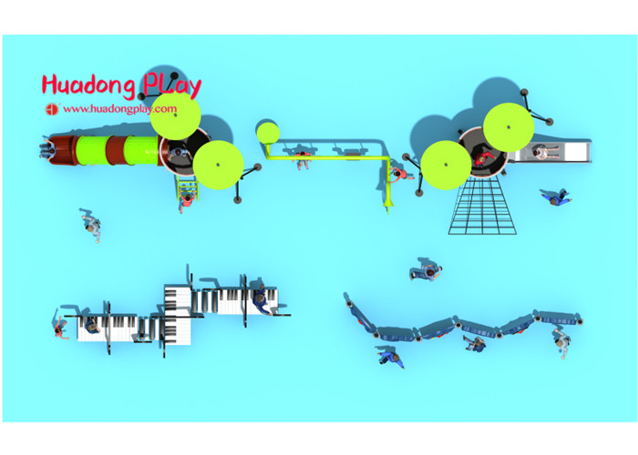 Funny Outdoor Playground Slides Linear Low Density Polyethylene Easy Installation