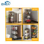 5 Tiers Kitchen Storage Rack Black Color Food Shelving Debris Storage Rack