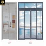 Soundproof Hinged Aluminum Sliding Glass Door Indoor Aluminum Double Doors