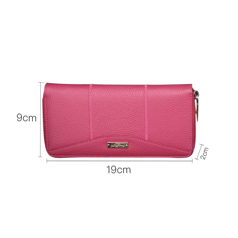 Vegetable Tanned Card Holder Genuine Leather Checkbook Wallet