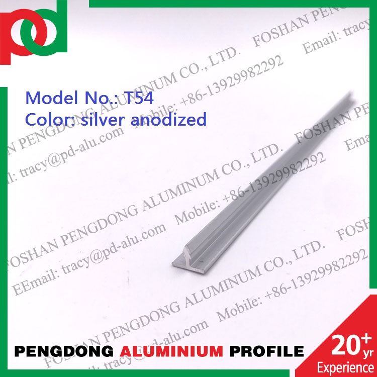 6063 Series T Shape Aluminium Trim Profiles For Cabinet And Floor