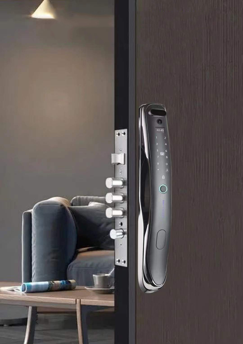 Face ID Intelligent Tuya Door Lock Intercom IC Card App Controlled Smart Door Lock