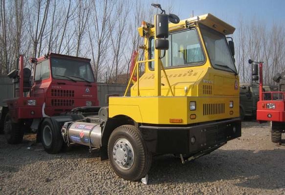 4x2 HOWO 371 hp Tractor Head Trucks for container traction in Low Speed Port