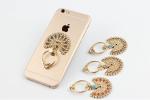 2017 Gifts Cute Universal Metal 360 degrees rotation peacock metal diamond