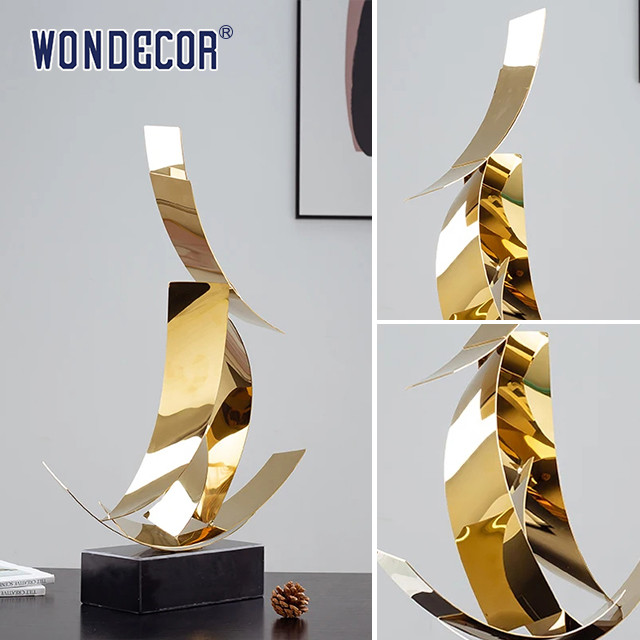 Abstract Geometry Metal Art Decoration Geometry Ribbon Stainless Steel Sculpture