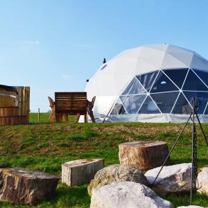 Wholesale Luxury Camping Event White Color Steel Tube Geodesic Dome Tent For Sale from china suppliers
