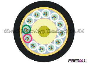 Wholesale 144 Core Stranded Outdoor Fiber Optic Cable / Non Metallic Fiber Optic Cable MDPE Jacket from china suppliers