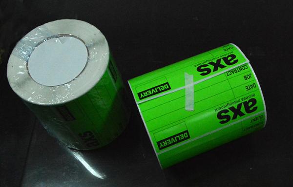 Printing printable writable green flourescent adhesive paper logistics following