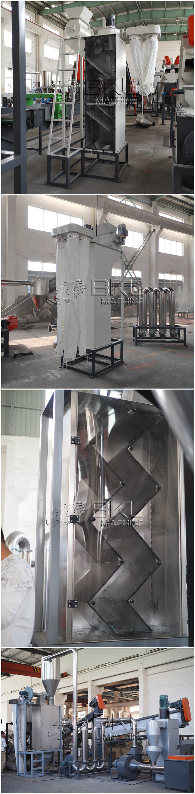 BKL PET Recycling Line 0.75kw Zig Zag Air Separator