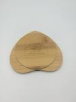 Super Slim Bamboo Made 5W Heart shape Portable Wireless Charger 5V 2-3A
