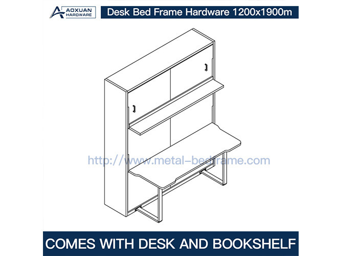 Black Modern 120cmx190cm Wall Mounted Bed Mechanism