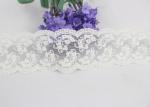 Off White Floral Net Embroidered Lace Trim For Girl's Sock 100 % Cotton