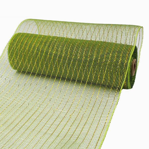 wired glitter organza mesh webbing Lattice Woven Wired Ribbon Christmas Decoration Sequin Glitter Mesh Ribbon