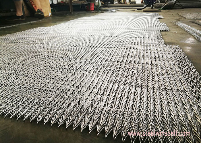 Compound Balance Weave Conveyor Belt Wire Mesh Argon Welding Steel Material