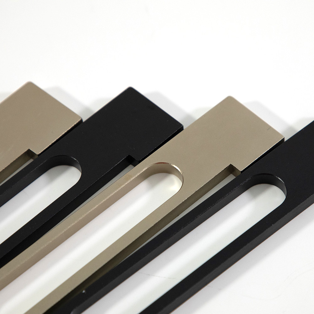 220mm Aluminium Furniture Handles Black Sliding Cupboard Door Handles