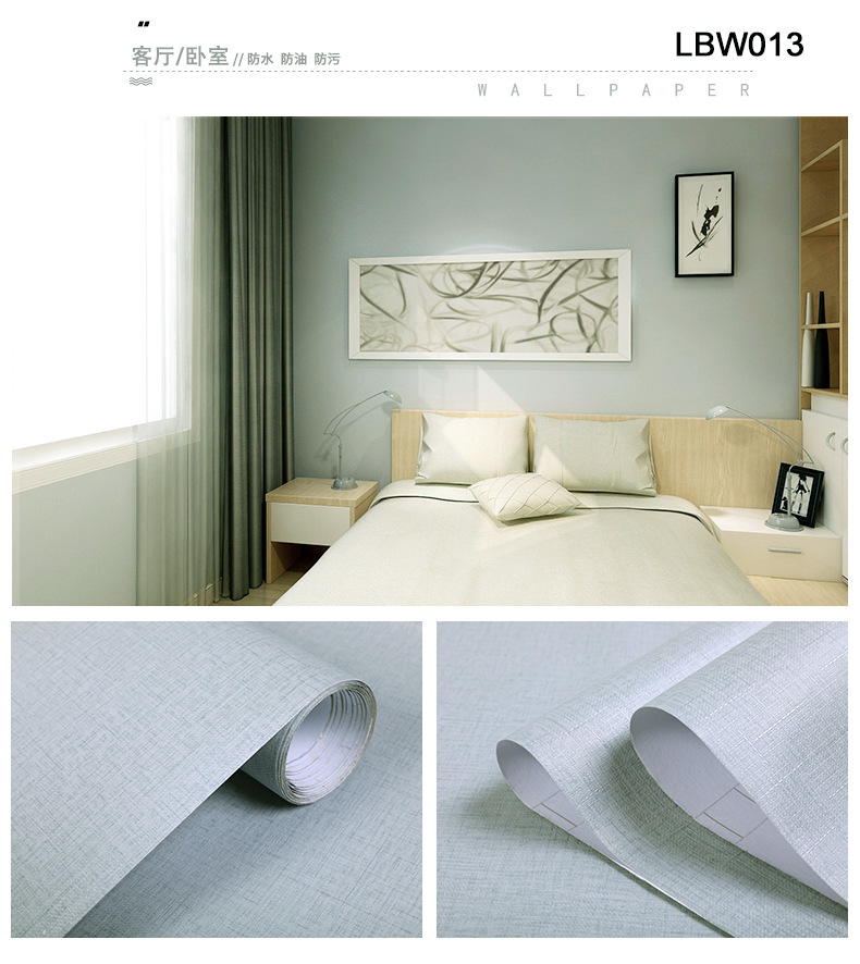 0.16-0.18mm Thickness Modern Pink PVC Vinyl Wallpaper Self-Adhesive Embossed Wall Film for Home Decor Hotel Renovation