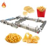 Complete Food Grade 304 Stainless Steel Frozen Potato Chips Production Line